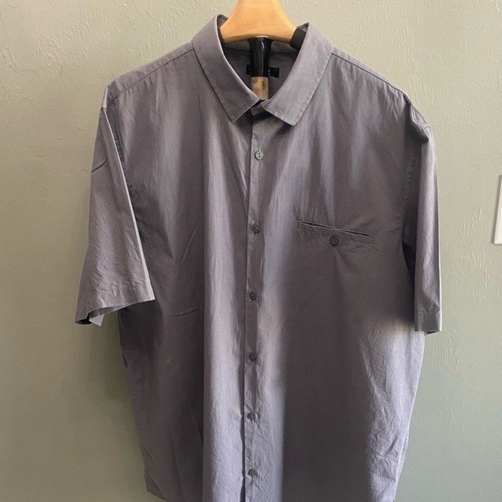 Alfani Men's Charcoal Button‎ Down Shirt